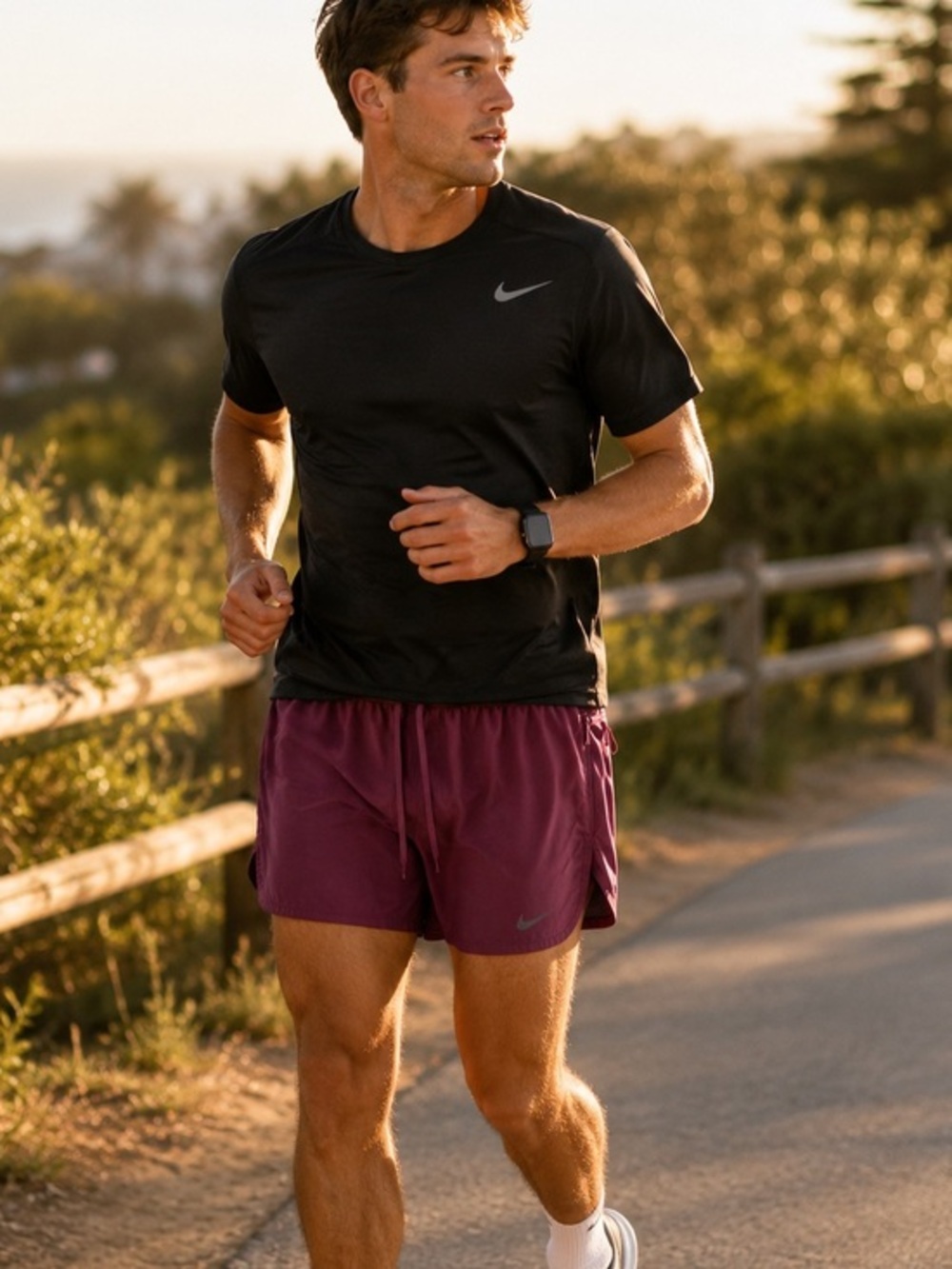 Nike Men's Wine Running Division Dri Fit ADV 4" Running Shorts XXL #2215